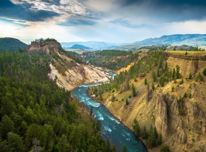 Wallpaper Yellowstone Landscape, 4k, 5k wallpaper, USA, river, travel, tourism, Travel 531367831
